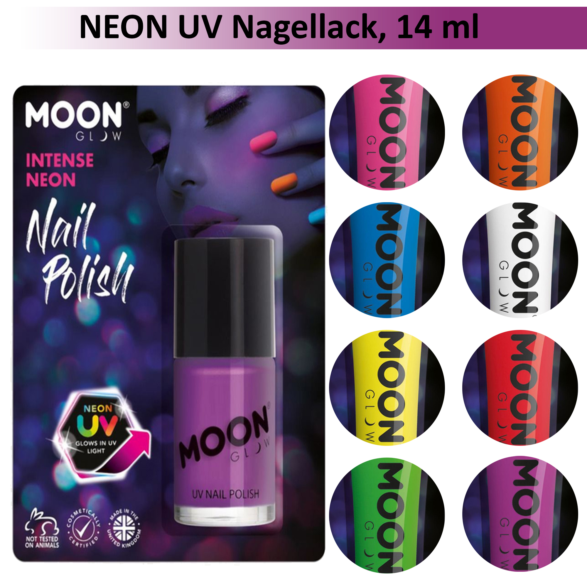 Neon Nagellack 14ml Uv Leuchtend Leuchtschminke Fur Karneval Halloween Ebay